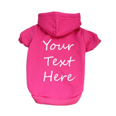 Hot Pink Personalized Dog Hoodie - Berry Pink Custom Dog Sweatshirt - Dog Apparel - image1